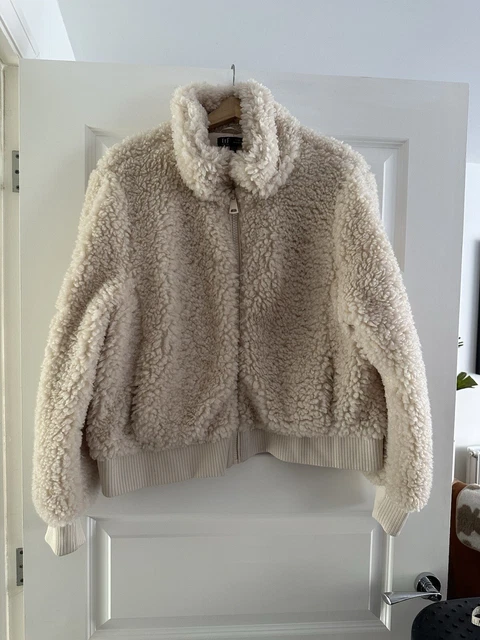 ZARA TRF COLLECTION Women s Cream Fleece Style Bomber Jacket. Size XXL. BNWOT. 27.00 PicClick UK