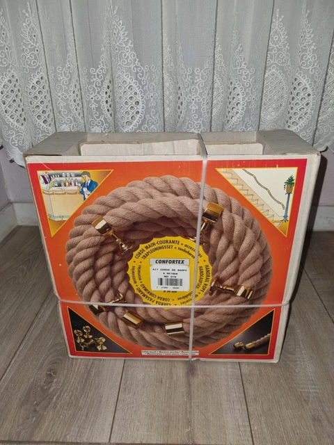 Kit corde de rampe 6 Mètres Deux Embout Et Six Fixation En Laiton Massif