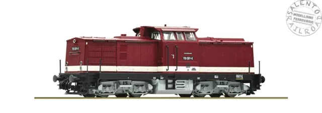 Roco 36338 locomotiva diesel Tedesca DDR classe 110 di epoca IV - scala TT