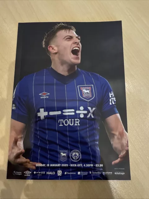 IPSWICH V MANCHESTER City Programme 19/01/2025 £6.91 PicClick UK