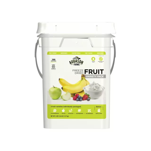 Augason Farms Fruit Variety Pail Long Term Food Storage Everyday Food Prep Ca...