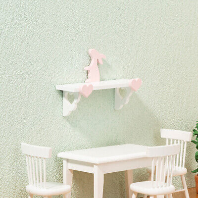 Dollhouse Miniature 1/12 Scale Rabbit Wall Shelf Hanging Rack Furniture