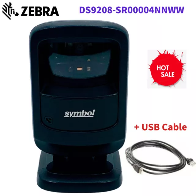 Zebra Motorola Symbol DS9208-SR00004NNWW Hand free Barcode Scanner w/USB Cable