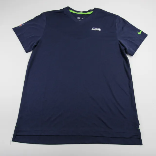 Seattle Seahawks Nike NFL On Field Dri-Fit Short Sleeve Shirt Men's Navy New