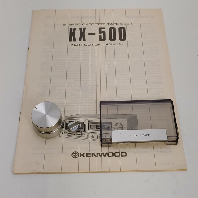 KENWOOD KX500 STEREO Cassette Deck Parts Head Cover and Knobs