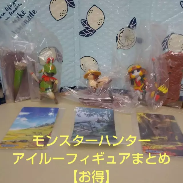 Monster Hunter Figure Card Stand Ichiban Kuji Prize Airou Bandai Goods Lot