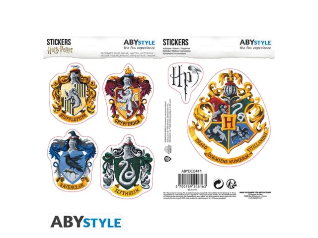 Stickers - Harry Potter - Poudlard Maisons - 2 planches de 16x11 cm - ABYstyle