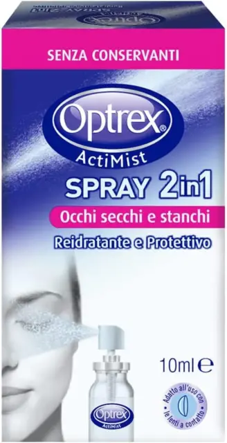 Spray 2 in 1 Collirio Spray per Occhi Secchi E Stanchi