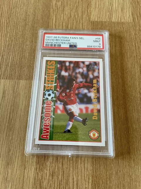 1997-98 Futera Fans Selection David Beckham Slab - PSA 9 Manchester United Mint