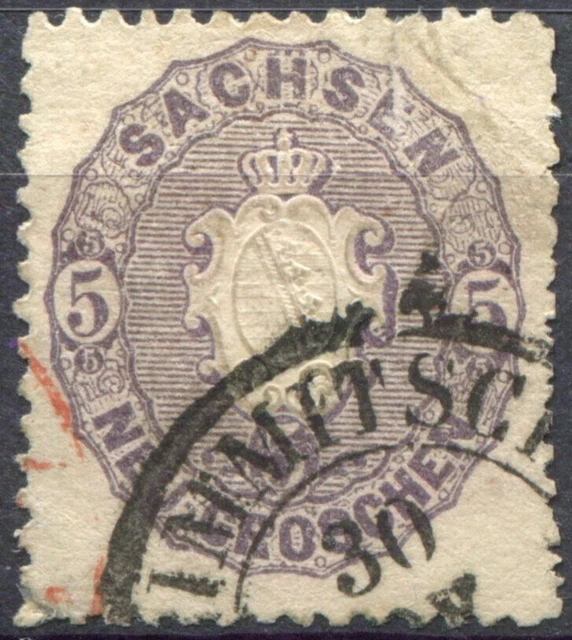 Sachsen   Mi.# 19b gebraucht  Geprueft Sismondo BPP