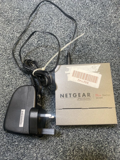 Netgear gs105e v2 5 Port Gigabit Ethernet Switch with Power Supply