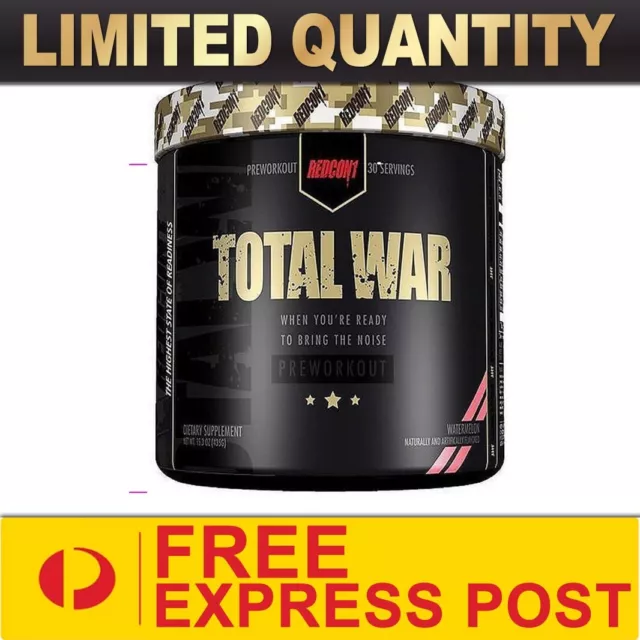 Redcon 1 Total War  Pre Workout High Stim Extreme Energy Laser Focus Express