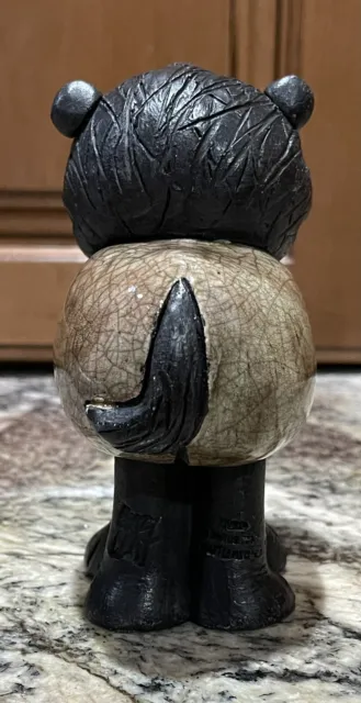 Südafrika handgefertigte verrückte Ton Raku Keramik Löwe Figur 4