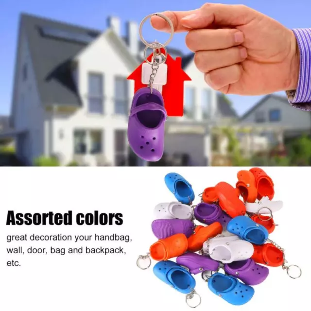 20 Pcs Colorful Sneaker Shoe Keychain Bulk Assorted Key Ring Chain Wholesale