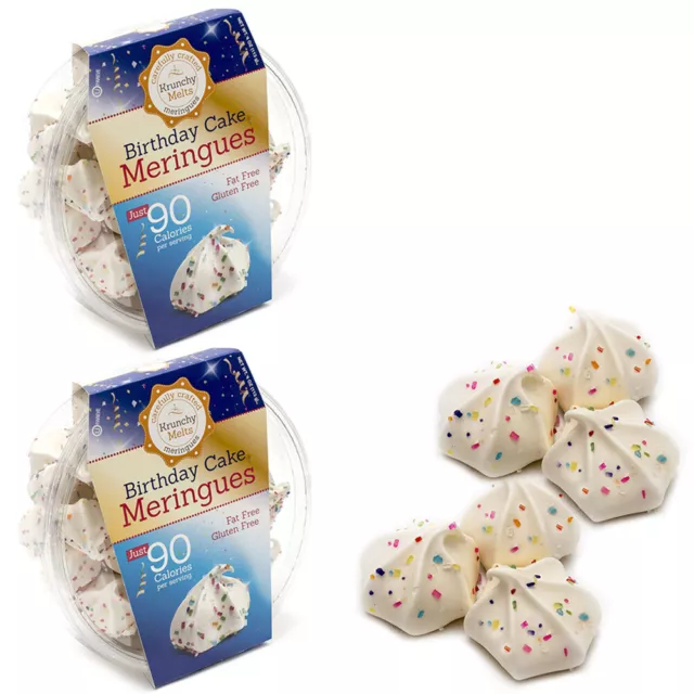 2 Boîtes Anniversaire Gâteau Meringues Cookies Gluten sans Gras Snacks Kascher