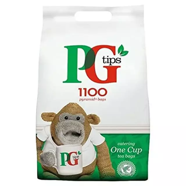 PG Tips One Cup Pyramid Tea Bags (Pack of 1, Total 1100 Tea Bags)