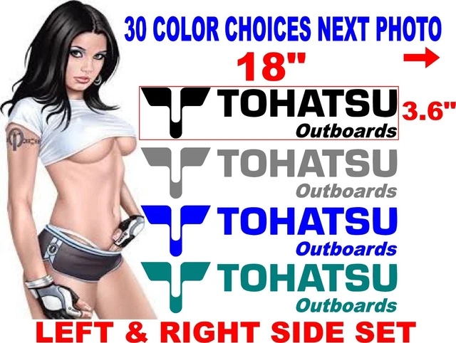 TOHATSU BOAT DECALS DECAL BOATS 30 COLOR CHOICES message me for other options