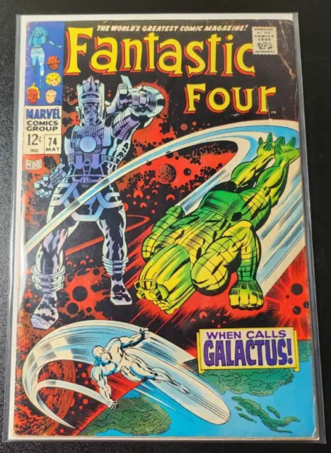Fantastic Four #74 Galactus & Silver Surfer 1968 Vintage Stan Lee & Jack Kirby