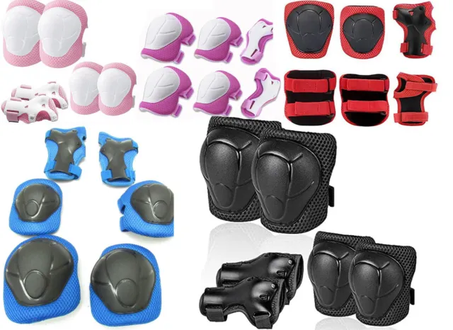 Kids Wrist Elbow Knee Pads Protective Set Bicycle Skateboard Skiing Scooter New
