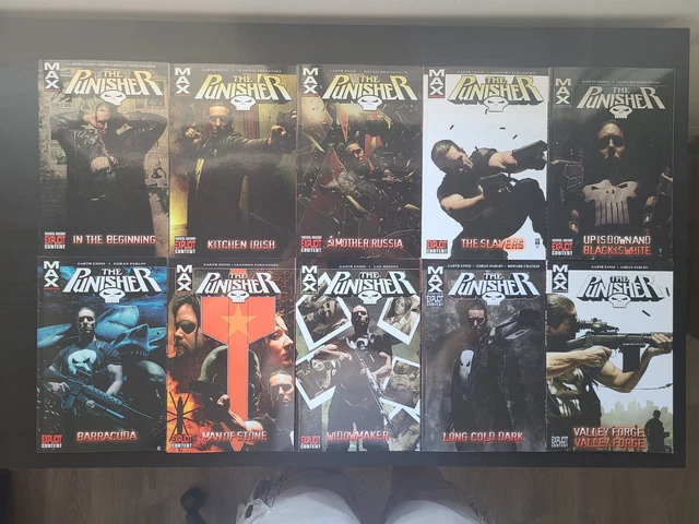 Punisher Max Marvel Tpb Lot Vol 1-10 Garth Ennis Run