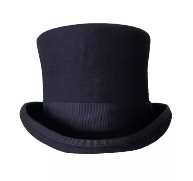 Cappello A Cilindro In Feltro, 100%Lana. Felt Top Hat