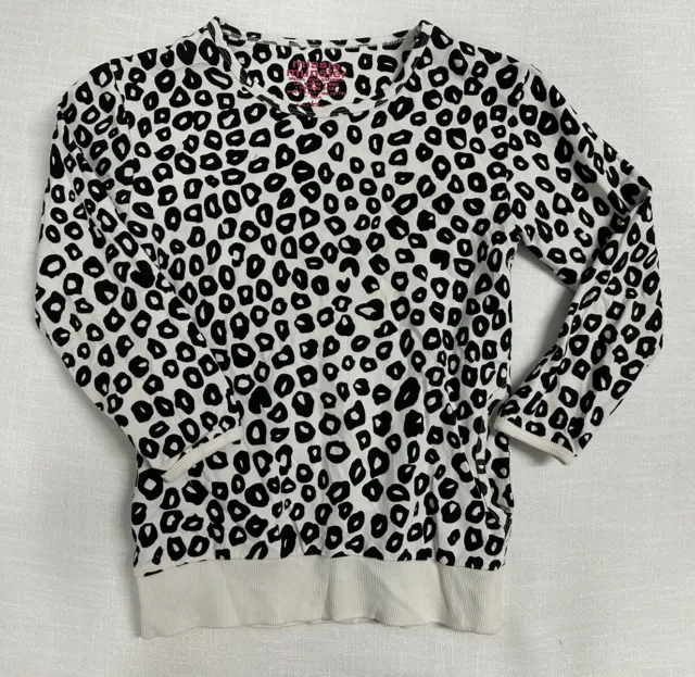 Missie Munster Children Girl Jumper Polo Sweater Animal Print W/ Pockets SZ 8