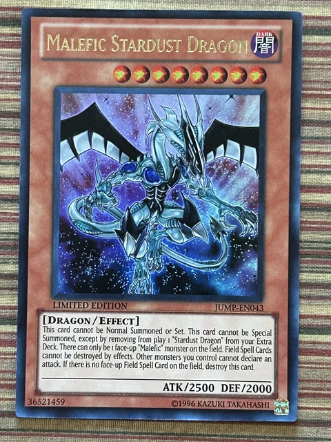 Ultra Rare Limited Edition Malefic Stardust Dragon Holo Yu-Gi-Oh! TCG JUMP-EN043