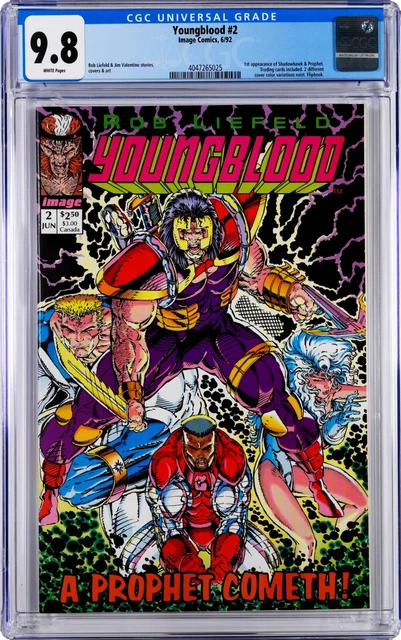 Youngblood #2 CGC 9.8 (Jun 1992, Image) Rob Liefeld, 1st Shadowhawk & Prophet