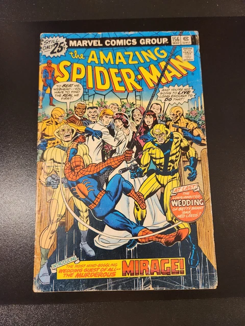 1976 Marvel Comics The Amazing Spider-Man 156 1st App. of Mirage Betty Brant wed