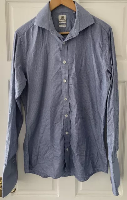 Bernard Weatherill Savile Row Shirt Mens Size Medium (15.5/39) Blue Long Sleeve