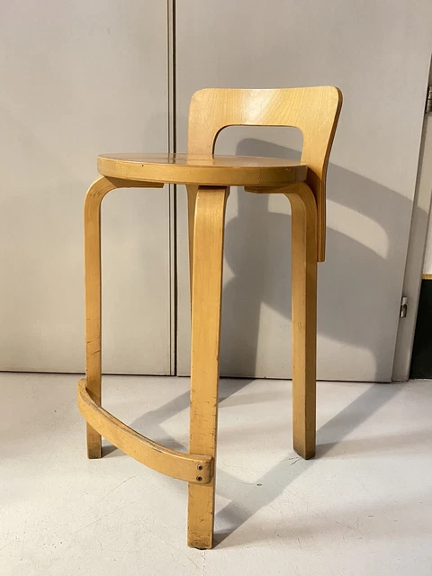 ❗️SGABELLO K65 DESIGN ALVAR AALTO by ARTEK Legno Di Betulla