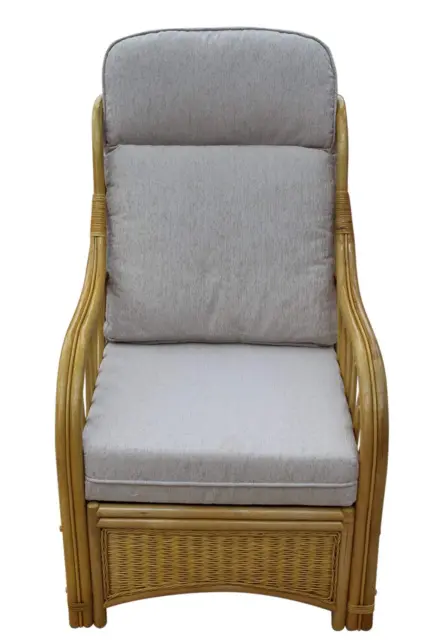 Sorrento Cane Conservatory Furniture -Single Chair - 'cream' Design Fabric