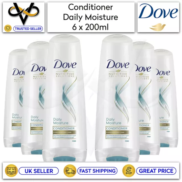 6 x Dove Daily Moisture Conditioner For Normal And Dry Hair Pro-Moisture Complex