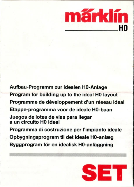 Marklin Arduino Program PROSPETTO MARKLIN, PROGRAMMA di costruzione per l'impianto H0 ideale ...