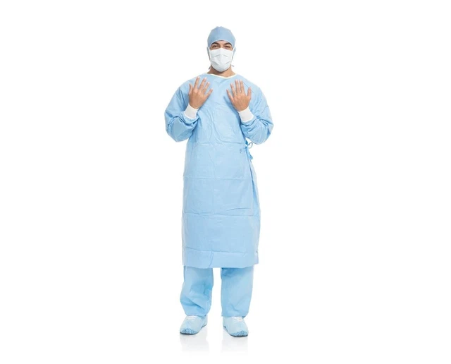 30 Halyard Aero Blue Performance Surgical Gown AAMI Level 3 XL 41734