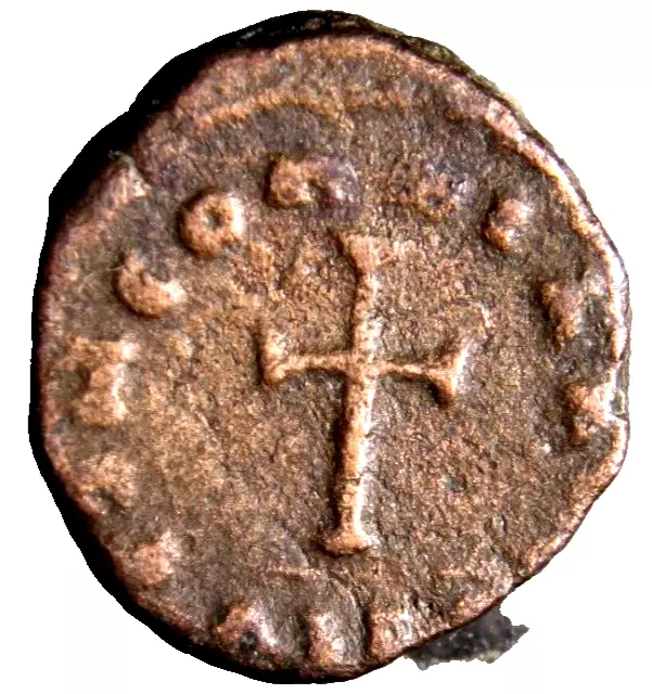 CERTIFIED Authentic Ancient Roman Coin Honorius 393AD Christin Alexandria CROSS