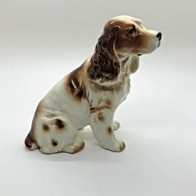 Vintage Springer Spaniel Ceramic Dog Figurine Made in Japan Hand Painted - READ 2