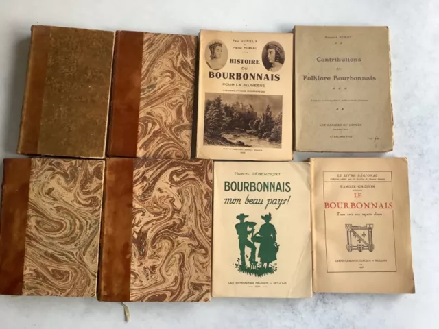 BOURBONNAIS ensemble de 8 volumes 1875 MONTÉGUT FOLKLORE PHOTOS VOCABULAIRE…
