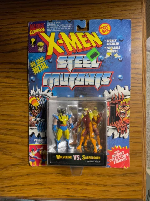 Vintage Toybiz 1994 Marvel X-Men Steel Mutants Wolverine VS Sabretooth New