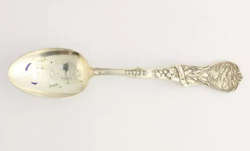Chicago Souvenir Spoon - Illinois State seal Sterling Silver Collector's Vintage