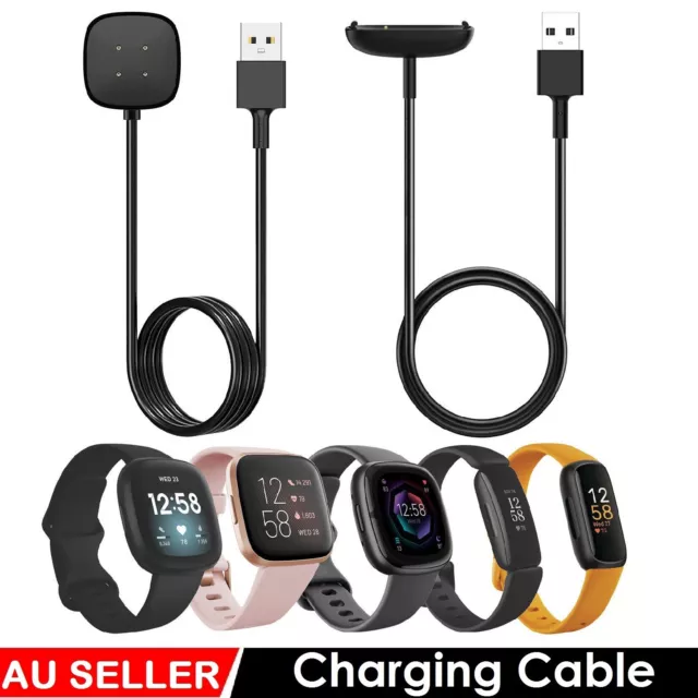 1M USB Charger Charging Cable For Fitbit Versa 4 3 Sense 2 Inspire 2 3 HR Ace 2