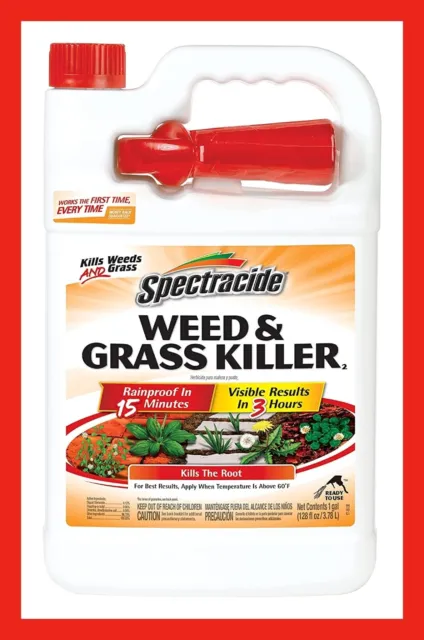 Spectracide Weed and Grass Killer 1 Gallon Sprayer Ready-to-Use Driveway Walkway