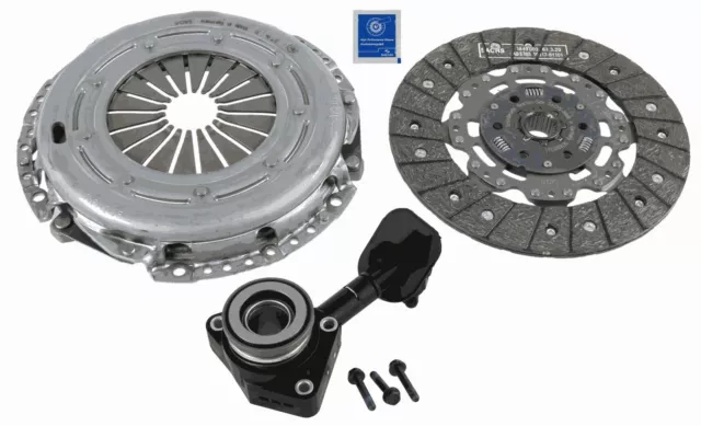 Clutch Kit 3pc (Cover+Plate+CSC) fits FORD FOCUS Mk2 TDCi 1.6D 04 to 12 240mm