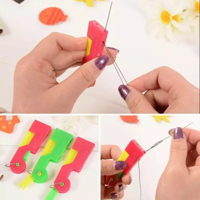 Enhebrador automático de agujas de Coser guia enhebrar facil de colores surtidos
