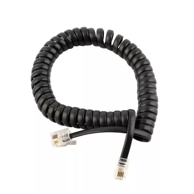 Telephone Handset Phone Extension Cord Curly Coil Line Wire Cable