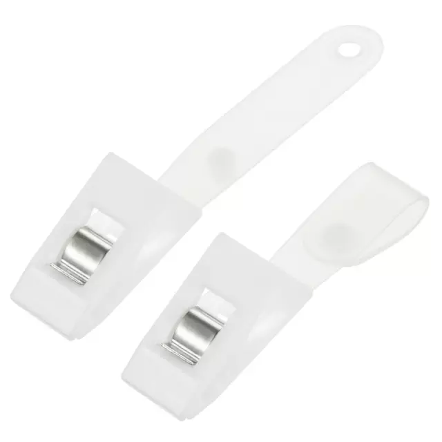 Clips Plástico Metal con PVC Correas para ID Tarjetas Soportes, Blanco 25pzs