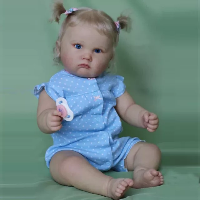 24in Lifelike Reborn Baby Dolls Vinyl Toddler Girl Newborn Babies Toys Gifts