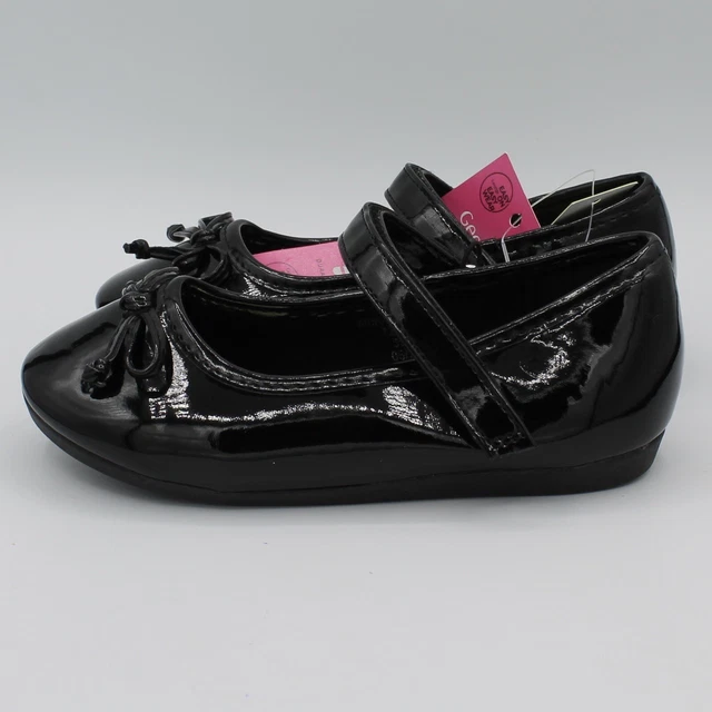 GIRLS GEORGE BLACK School Shoes Size UK 9 Infant EU 27 BNWT 4.50
