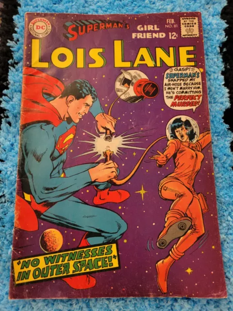 Supermans Girlfriend Lois Lane #81 DC 1968 Silver Age Space Cover Mid Grade