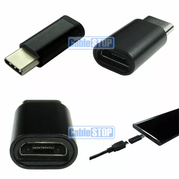 Micro USB to USB Type C Converter Adapter Micro Type B Female to Type C Male 2.0